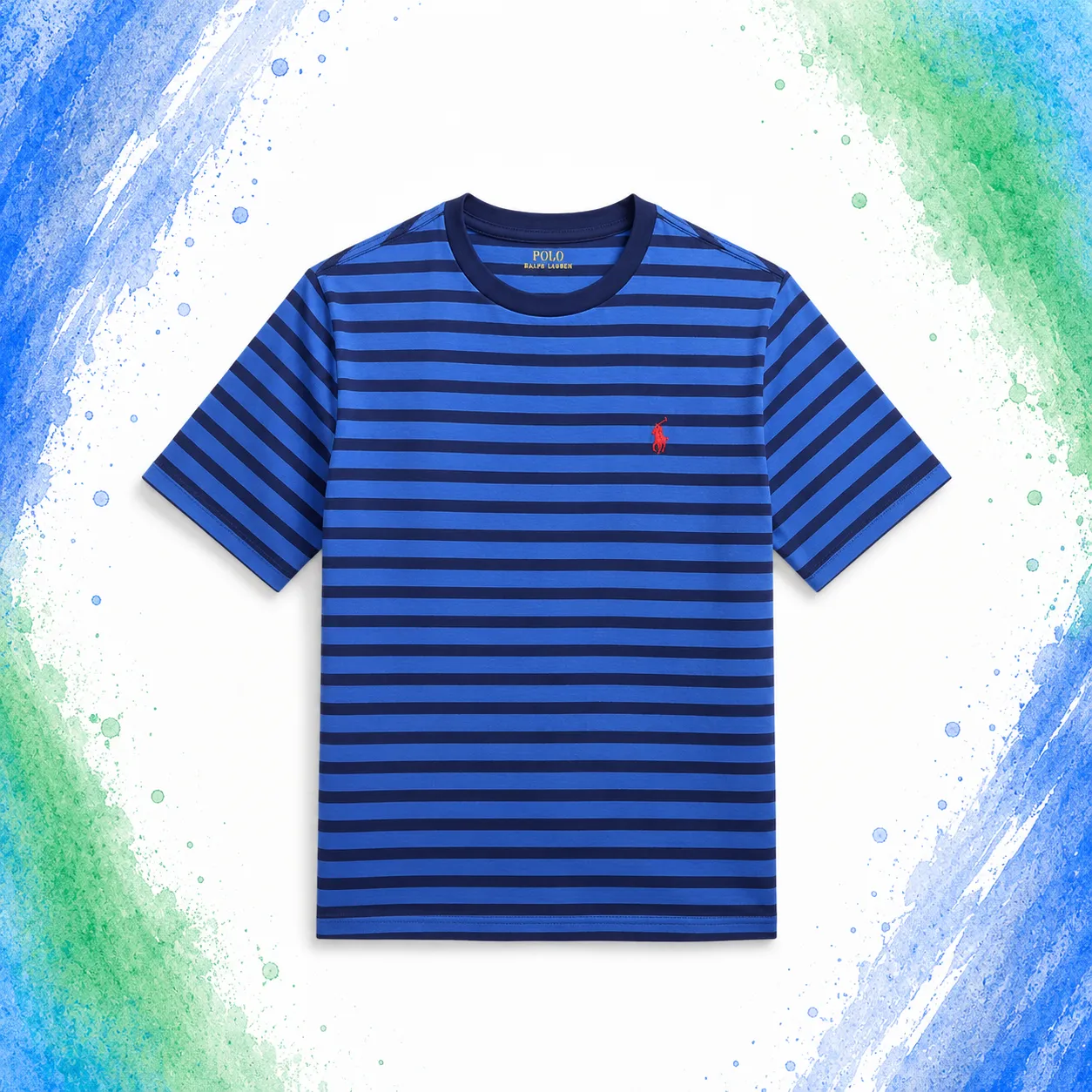 Striped Blue Polo Tee