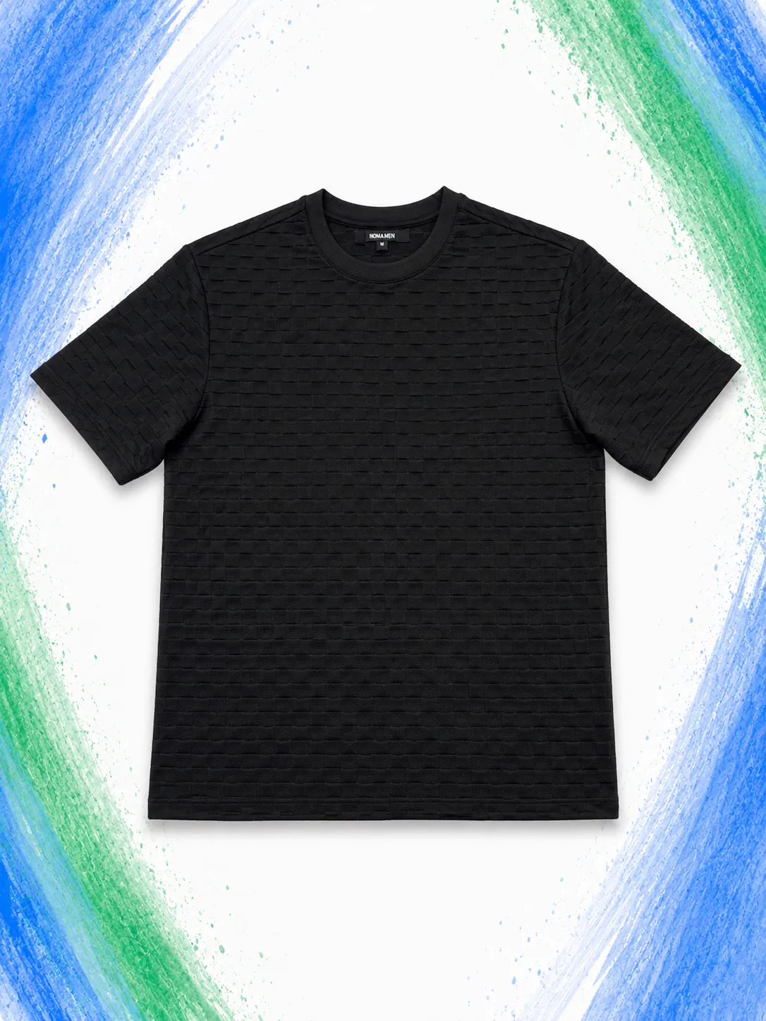 Textured Relaxed Black Tee