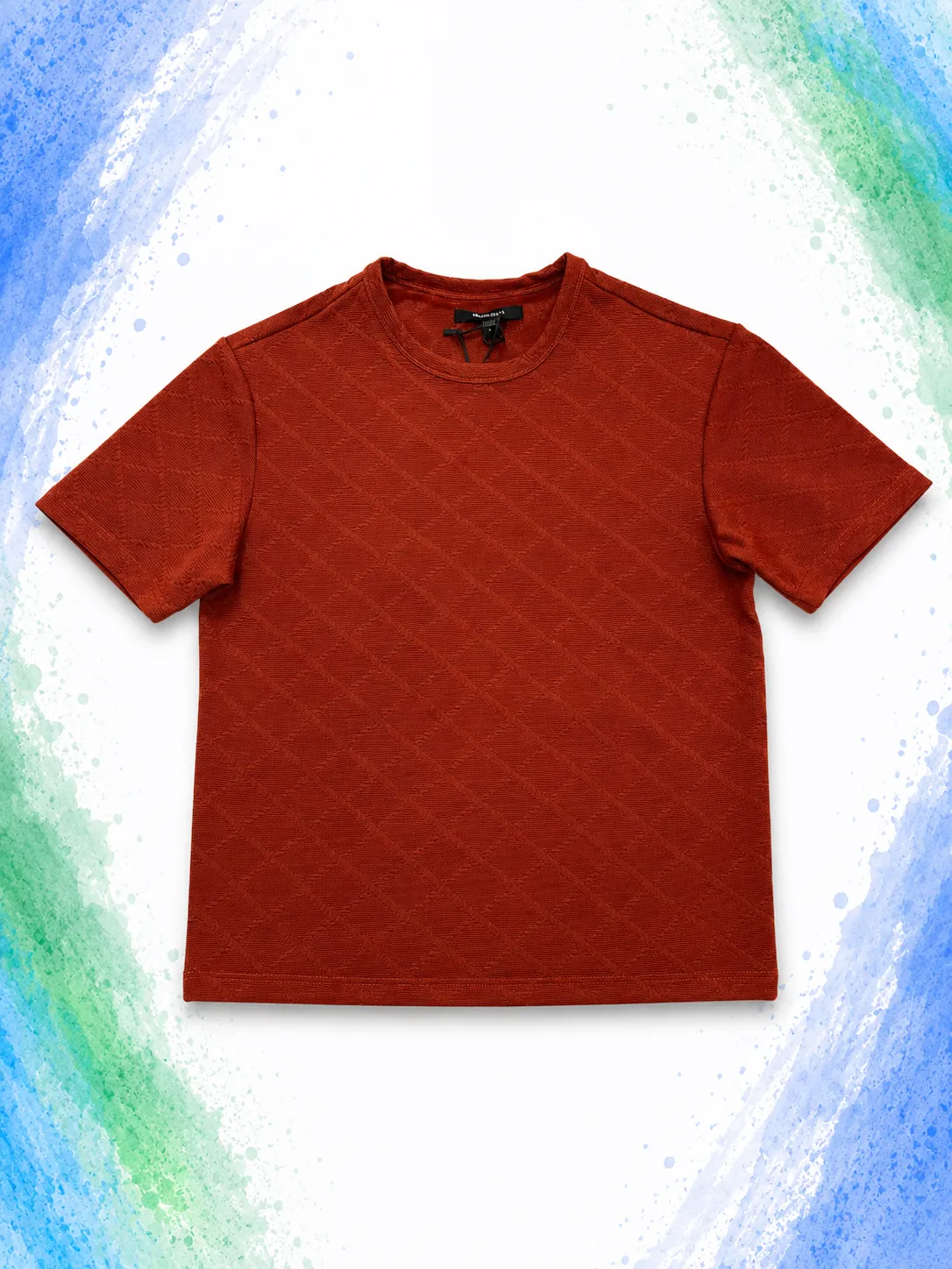 Textured Relaxed Tee Orange